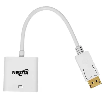 Vista lateral de Adaptador Conversor Displayport Macho / Hdmi Hembra Nisuta Nsdphd2