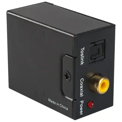 Vista lateral de Conversor Audio Digital Optico Toslink A Rca Analogico Noga Condig-An