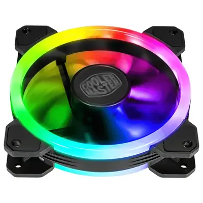 Vista lateral de Fan 120Mm 3Pin Led Argb 1200Rpm Cooler Master Masterfan Mf120 S2