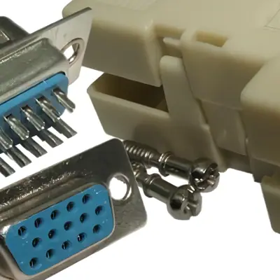 Detalles accesorios de Ficha Db15 Vga Hembra Para Soldar Con Tapa Plastica