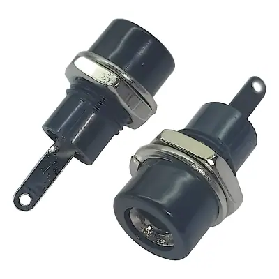 Detalles accesorios de Ficha Banana Hembra Jack Chasis Negro Larga