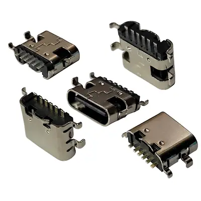 Detalles accesorios de Conector Ficha Usb C Hembra 6 Pines Usb-C-Ch6 (6 Pines Rectos)