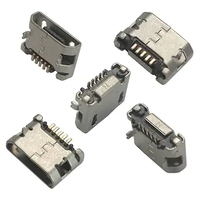 Detalles accesorios de Conector Ficha Micro Usb Hembra 5 Pin Aps-Ue-003