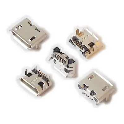 Detalles accesorios de Conector Ficha Micro Usb Hembra 5 Pin Nj-05