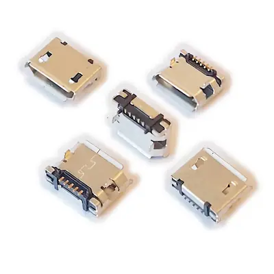 Detalles accesorios de Conector Ficha Micro Usb Hembra 5 Pin Smt-08