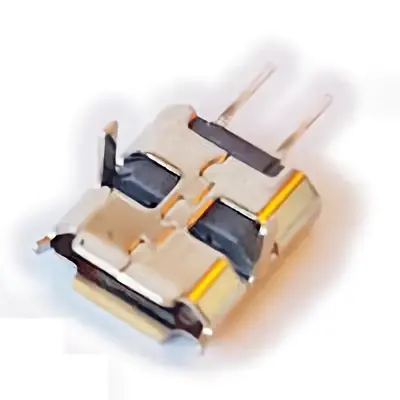 Vista lateral de Conector Ficha Micro Usb Hembra 2 Pin Smt-11