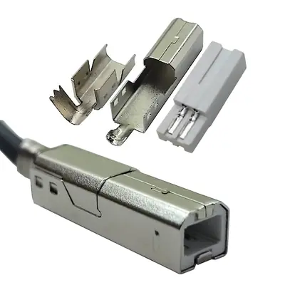 Detalles accesorios de Conector Ficha Usb 2.0 B Macho A Cable Metal