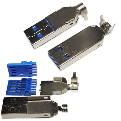 Detalles accesorios de Conector Ficha Usb 3.0 A Macho A Cable Metal