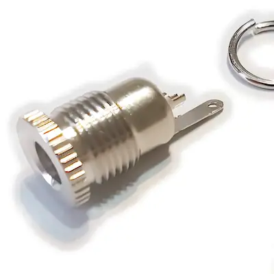 Detalles accesorios de Ficha Dc Hueco 5,5 X 2,5 Mm Jack Hembra Chasis Rosca Trasera