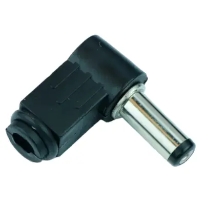 Ficha Dc Hueco 5,5 X 2,1 X 14 Mm Plug Macho 90 Grados