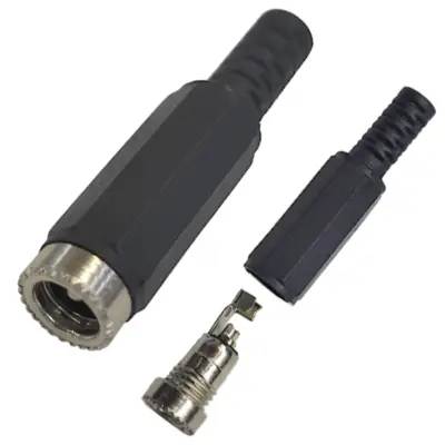 Detalles accesorios de Ficha Dc Hueco 5,5 X 2,1 Mm Jack Hembra Cable