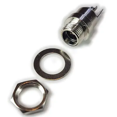 Ficha Dc Hueco 5,5 X 2,5 Mm Jack Hembra Chasis Rosca Delantera