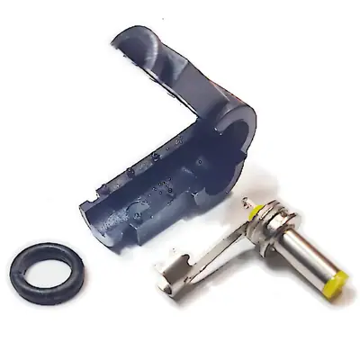 Vista lateral de Ficha Dc Hueco 4 X 1,7 X 10 Mm Plug Macho 90 Grados