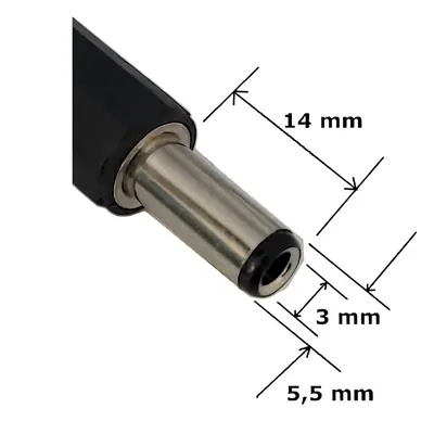 Detalles accesorios de Ficha Dc Hueco 5,5 X 3 X 14 Mm Plug Macho