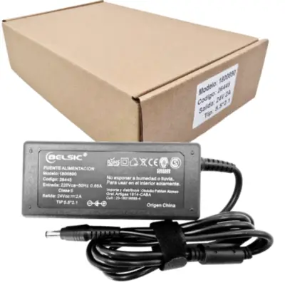 Detalles accesorios de Fuente Switching 24V 2A Con Ficha 5,5 X 2,1 Mm