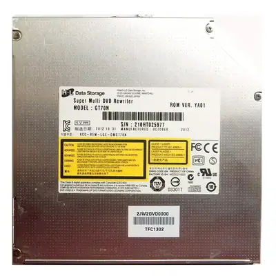 Grabadora Lectora Dvd Interna 12,7Mm Sata Hitachi-Lg Gt70N S/ Frente