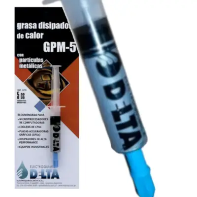 Detalles accesorios de Grasa Disipadora Termica Jeringa 5G Metal Delta Gpm5