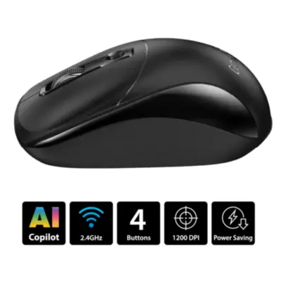 Detalles accesorios de Mouse Inalambrico Genius NX-7123 Copilot Negro