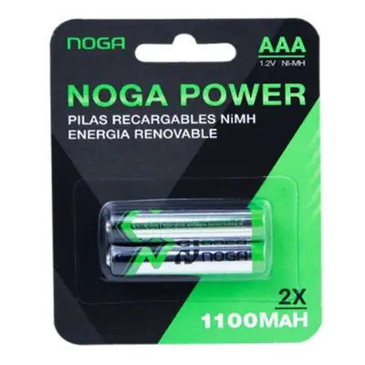 Detalles accesorios de Pila Aaa Recargable 1100Mah Noga Nickel Metal Blister X2