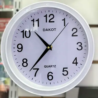 Detalles accesorios de Reloj Pared Agujas Redondo 25cm Blanco Dakot