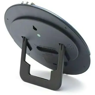 Vista lateral de Reloj Pared Digital Hora Fecha Temperatura Redondo 27cm