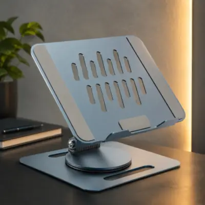 Soporte Apoya Notebook Metalico Giratorio Like T Gris
