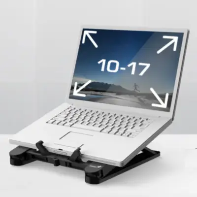 Vista lateral de Soporte Apoya Notebook / Tablet Plegable Genius M-200