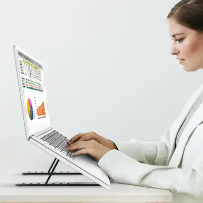 Detalles accesorios de Soporte Apoya Notebook / Tablet Plegable Genius G-Stand M250