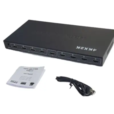 Detalles accesorios de Divisor Splitter Hdmi de 8 puertos 4K 3D 1.4