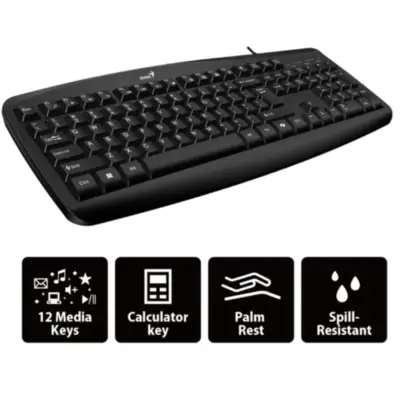 Detalles accesorios de Teclado Usb Genius En Espanol Negro Slimstar M-200