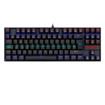Vista lateral de Teclado Gamer Redragon Kumara K552 Rainbow Negro