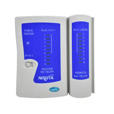 Tester De Red Para Rj45 Y Rj11 Digital Nisuta Con Funda