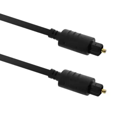 Vista lateral de Cable Audio Optico Digital Toslink-Toslink 2 Mts