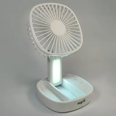 Ventilador de escritorio con bateria y luz Nisuta NSFANUL