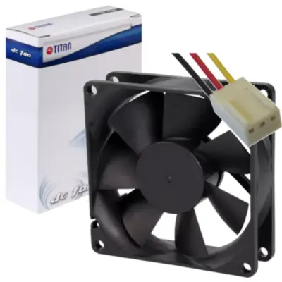 Detalles accesorios de Fan 80Mm 3Pin 25Mm Espesor 3000Rpm Rulem+Buje Titan Oem