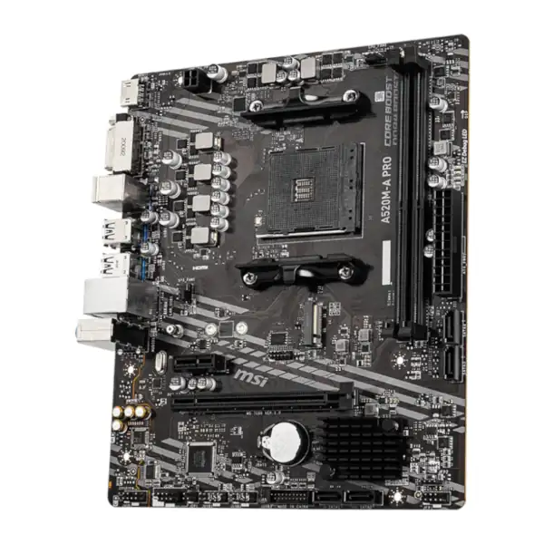 Detalles accesorios de Motherboard MSI A520M-A PRO AM4 DDR4