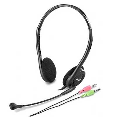 AURICULAR CON MICROFONO GENIUS HS-200C BLACK 2 FICHAS MINIPLUG