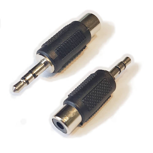 ADAPTADOR MINIPLUG 3,5 ESTEREO MACHO A RCA HEMBRA ADAPTADOR MINIPLUG 3,5 ESTEREO MACHO A RCA HEMBRA