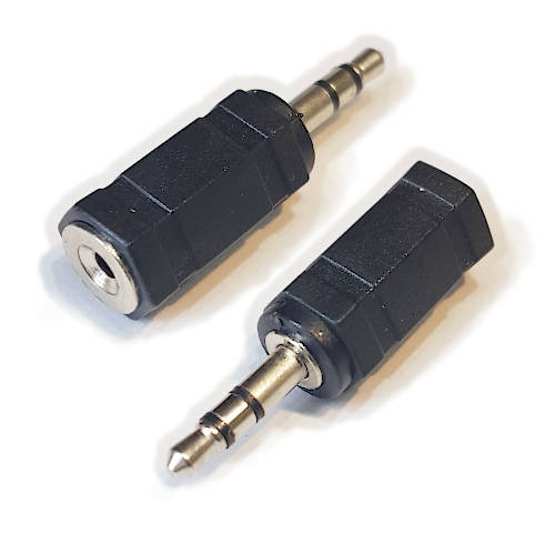 ADAPTADOR MINIPLUG 3,5 ESTEREO MACHO A MINIPLUG 2,5 ST HEMBRA ADAPTADOR MINIPLUG 3,5 ESTEREO MACHO A MINIPLUG 2,5 ST HEMBRA