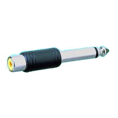 ADAPTADOR PLUG 6,5 MONO MACHO A RCA HEMBRA ADAPTADOR PLUG 6,5 MONO MACHO A RCA HEMBRA