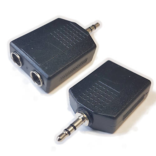 ADAPTADOR MINIPLUG 3,5 ESTEREO MACHO A 2 PLUG 6,5 STEREO HEMB ADAPTADOR MINIPLUG 3,5 ESTEREO MACHO A 2 PLUG 6,5 STEREO HEMB