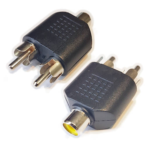 ADAPTADOR RCA HEMBRA A 2 x RCA MACHO ADAPTADOR RCA HEMBRA A 2 x RCA MACHO