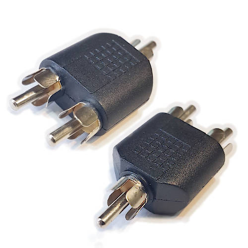 ADAPTADOR RCA MACHO A 2 x RCA MACHO ADAPTADOR RCA MACHO A 2 x RCA MACHO