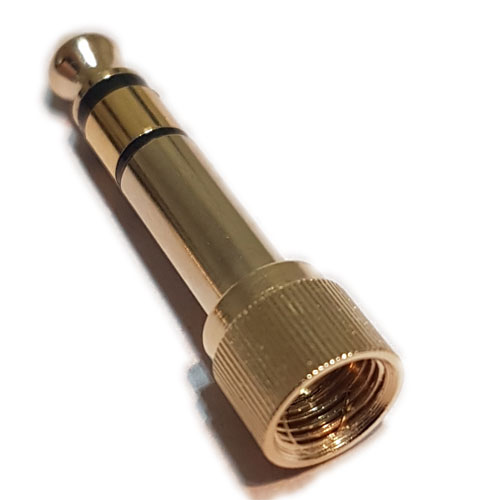 ADAPTADOR PLUG 6,5 ESTEREO MACHO A MINIPLUG 3,5 ST HEMBRA ROSCA ADAPTADOR PLUG 6,5 ESTEREO MACHO A MINIPLUG 3,5 ST HEMBRA ROSCA