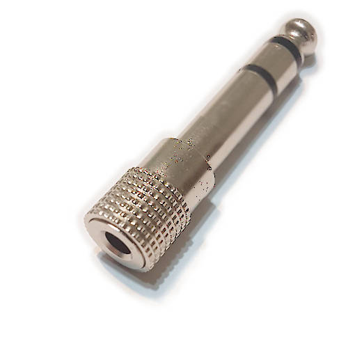 ADAPTADOR PLUG 6,5 ESTEREO MACHO A MINIPLUG 3,5 ST HEMBRA METAL ADAPTADOR PLUG 6,5 ESTEREO MACHO A MINIPLUG 3,5 ST HEMBRA METAL