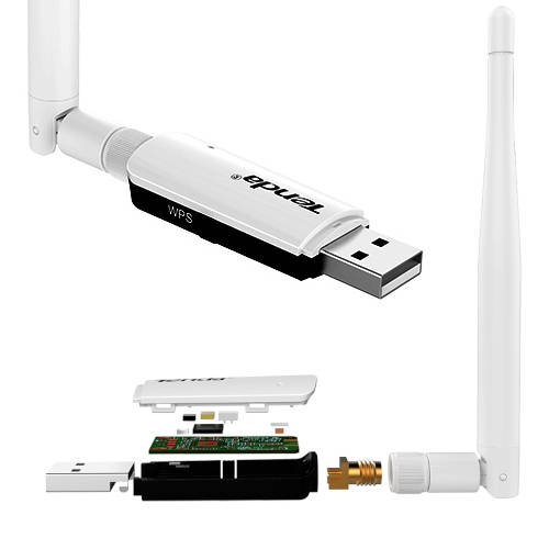 ADAPTADOR WIFI USB 300MBPS TENDA U1 ANT DESM 3,5DB