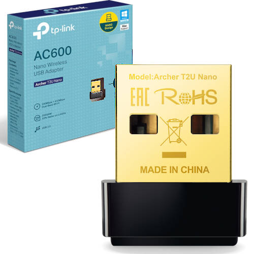 Adaptador Wifi Usb Dual Band Tp-Link Archer T2U Nano Ac600 Adaptador Wifi Usb Dual Band Tp-Link Archer T2U Nano Ac600