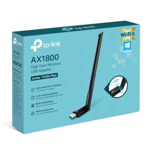 ADAPTADOR WIFI USB DUAL BAND TP-LINK ARCHER TX35U PLUS HG AX1800 WIFI6