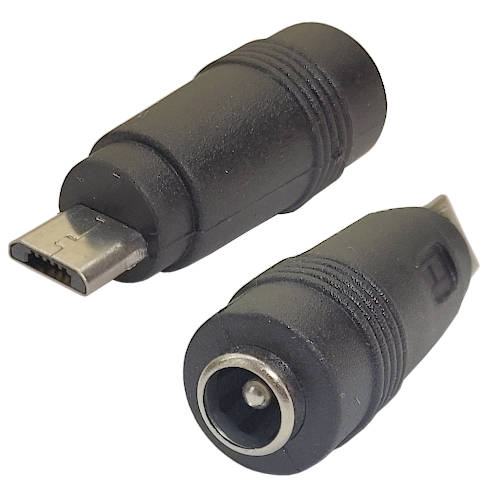 ADAPTADOR DC HUECO 5,5 x 2,1 mm HEMBRA a MICRO-USB