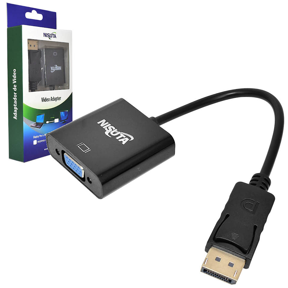 ADAPTADOR CONVERSOR DISPLAYPORT MACHO / VGA HEMBRA 15 cm